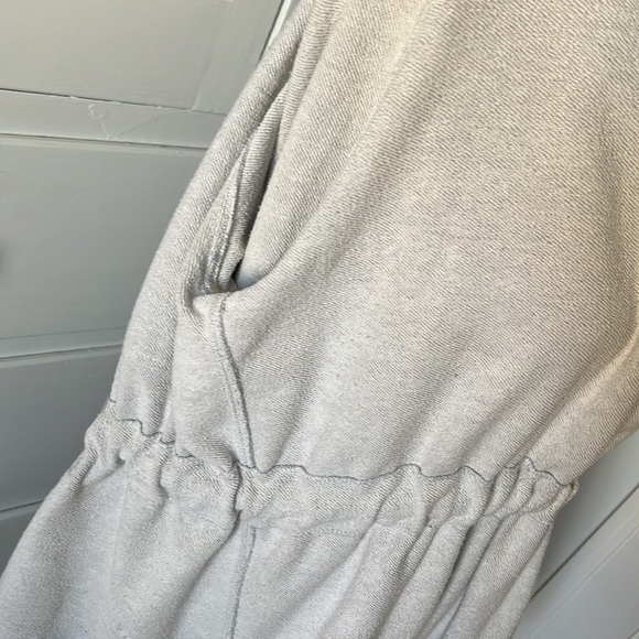 Norma Kamali Everlast gray sweatshirt hoodie dress Shacket with ties S - Picture 11 of 15